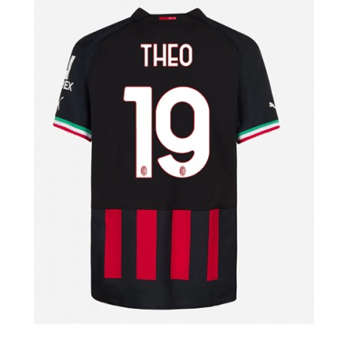 Fotbalové Dres AC Milan Theo Hernandez #19 Domácí 2022-23 Krátký Rukáv